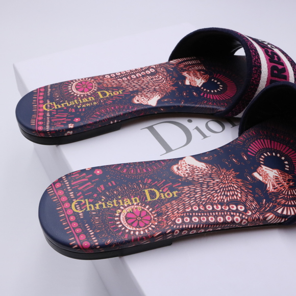Christian Dior dway slide 40 Animals Leo August Tiger Pink Deep Blue C829 - Picture 7 of 13